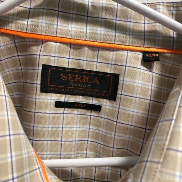 Serica Classic Size 17 34/35 Long Sleeve Tan NWT - Picture 4 of 6